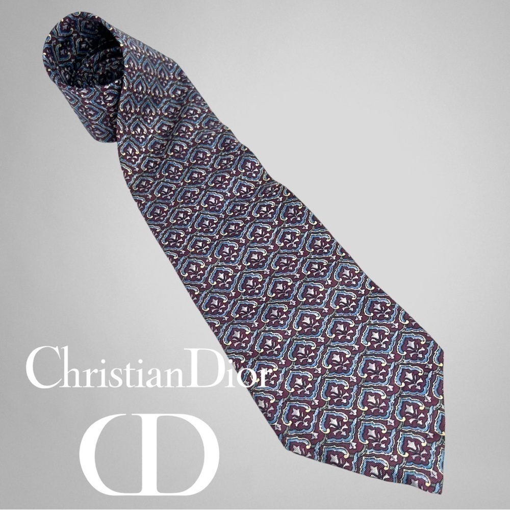 CHRISTIAN DIOR Handsome Men’s Silk Tie - Picture 2 of 8